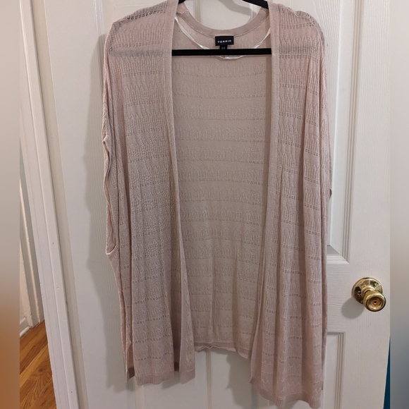 Torrid Blush Open-Front Cardigan - Picture 1 of 11